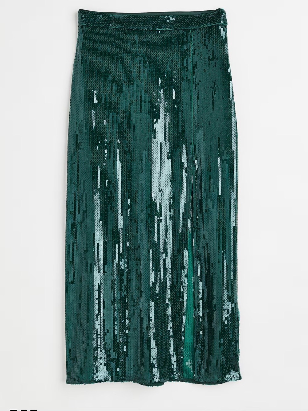 H&M Emerald Sequin Maxi Skirt